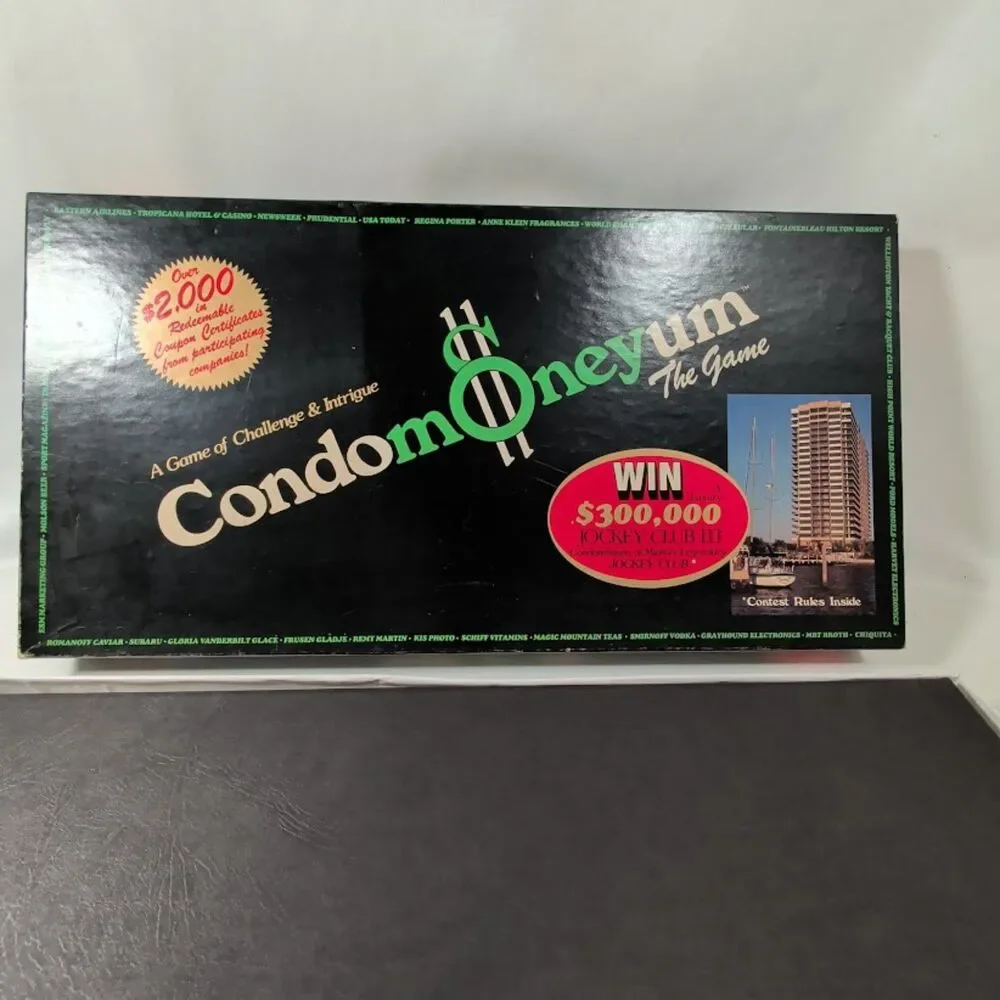 Vintage Condomoney Board Game Complete Real Estate Strategy Game 1980s